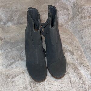 Toms Charcoal Ankle Booties